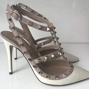 Valentino Rockstud Patent Ankle Strap Pump 100mm